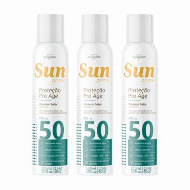Imagem de Kit 3 Sun Prime Protetor Solar FPS 50 Toque Seco Pro Age Não Oleoso Al
