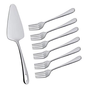 Imagem de Euro Home - Conjunto Espátula E Garfo Para Bolo 7 peças Inox - IN7923