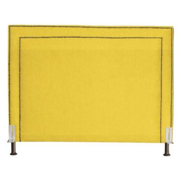 Imagem de Cabeceira Viviane Luxo Suede Cores - DS Estofados, Solteiro, Amarelo