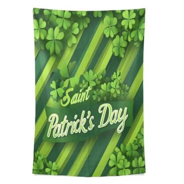 Imagem de STAYTOP Tapeçaria de parede trevo da sorte Dia de São Patrício tapeçarias para decoração de casa decoração de dormitório sala de estar quarto tapete de parede (90 × 60 pol)