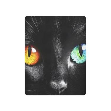 Imagem de Burbuja Lençol de berço para meninas e meninos, lençol de berço macio respirável com olhos de gato preto para berço padrão e colchões, 68 x 99 cm