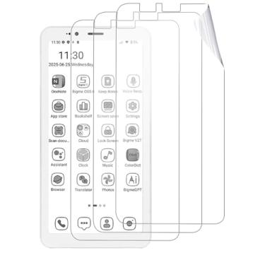 Imagem de YAJOJO Pacote com 3 protetores de tela fosco para smartphone Bigme HibreakS ePaper, protetor de tela fosco de cobertura total PET antirreflexo para Bigme Hibreak S