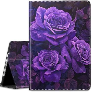 Imagem de Capa para iPad (A16) 11ª geração 11 polegadas 2025 / iPad 10ª geração 10,9 polegadas 2022, capa fina com suporte inteligente multi-ângulo com função hibernar/despertar automática, rosa roxa