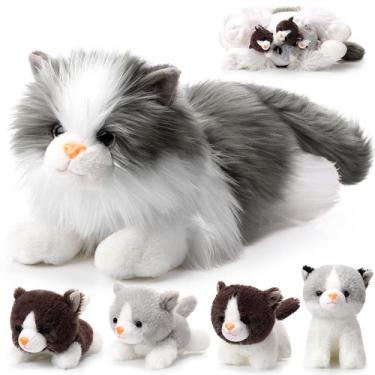Imagem de Gato Ragdoll realista Hydren com 4 gatinhos