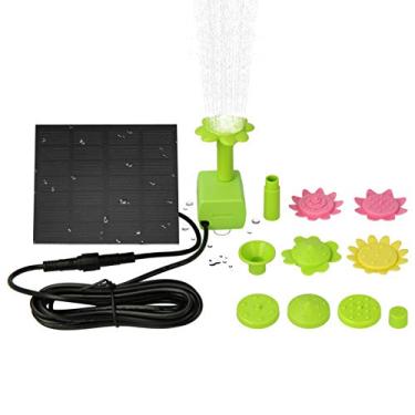 Imagem de Bomba de Fontana Solar 7V 1 4W com Bicos do Tipo Flor Fontanas Flutuantes a Energia d Água Sem Escova para Banhador Pássaros Piscina Lago Jardim Decoração Pátio Circulação