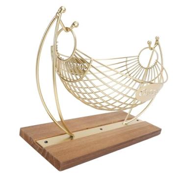 Imagem de TOPINCN Suporte para Cápsulas de café para Bancada, Cesta de Armazenamento de Cápsulas de café de Ferro Com Base de Madeira, Organizador de Armazenamento de Recipientes para Cápsulas de