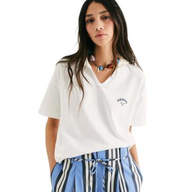 Imagem de Camisa Polo Hering Feminina Oversized em malha Binada-Feminino