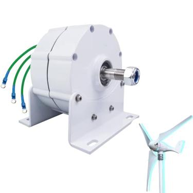 Imagem de HUIZHITENGDA Gerador de Íman Permanente Sem Engrenagens de 14000W, 12V 24V 48V 220V, Gerador AC de Baixa Velocidade para Turbinas Eólicas de Eixo Vertical Portátil (Com Base),220v
