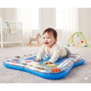 Imagem de Tapete Inflável Infantil Aquático com Brinquedos, Atividade Recreativa para Crianças, Diversão na Água, Estimulação Sensorial, Ideal para Casa e Jardim