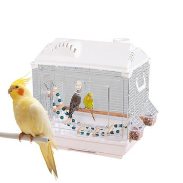 Imagem de Pequena Gaiola para Aves,Transportadora Leve À Prova De Fuga - Pequena Gaiola Transportadora Para Canários E Periquitos - Para Calopsitas, Agapornis E Caturras, Uso Em Interiores E