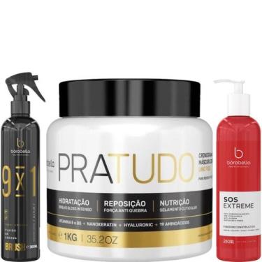Imagem de Borabella Fluido 300ml + Máscara Pratudo 1kg + SOS 240ml