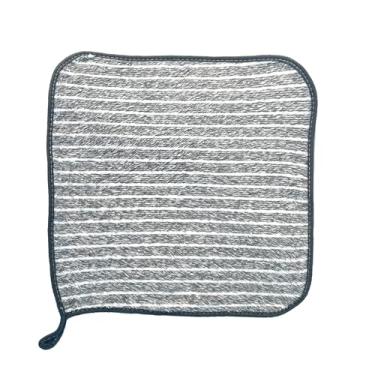Imagem de 1 pano de limpeza, 29,5 cm C x 29,5 cm L, cinza, material de microfibra, absorvente, reutilizável