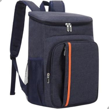 Imagem de Mochila Térmica Cooler Impermeável 20L, Conserva por até 24h, Comporta 32 Latas, Alças Acolchoadas, Ideal para Praia, Trilha, Pesca e Piquenique, Revestimento Interno em PEVA (Azul)