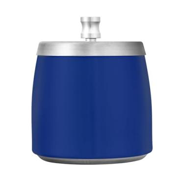 Imagem de Cinzeiros de cor sólida azul safira simples, cinzeiro em pé ao ar livre, bandeja de cinzeiro para homens