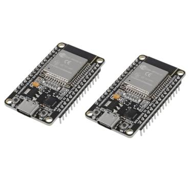 Imagem de Placa de desenvolvimento 2 peças tipo C 30 pinos CP2102 ESP-WROOM-32 ESP32 ESP-32S 2,4 GHz Dual-Mode WiFi + Processador Microcontrolador Bluetooth Dual Core Integrado com Antena Filtro RF AMP AP STA