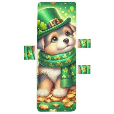 Imagem de Capas de toalha de cadeira de espreguiçadeira de cachorro com desenho fofo de desenho animado capas de cadeira de piscina grande 85 x 76 cm