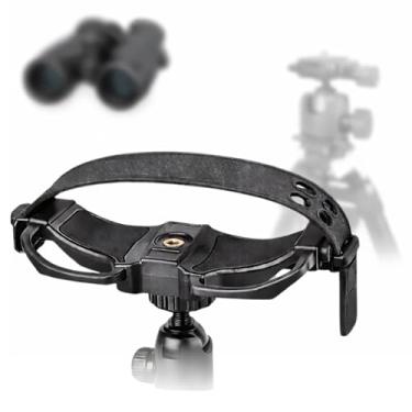 Imagem de Marabuut Adaptador universal de tripé binóculo – suporte de tripé binóculo com rosca ¼-20 – configuração rápida, alça de borracha segura, serve na maioria dos binóculos (3 tamanhos)