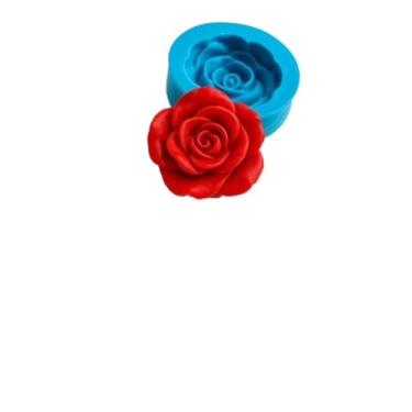 Imagem de Kit 3 Moldes de Silicone Rosa Modelada Média, Antiaderente Flexível para Sabonetes, Velas Artesanais e Lembrancinhas, Ideal para DIY Criativo e Decoração Doméstica