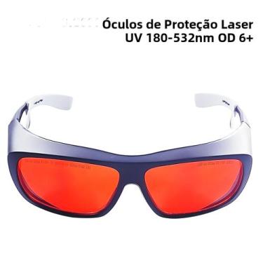 Imagem de Óculos De Proteção a Laser Profissionais HUNST OD 6+ Para Lasers UV Az