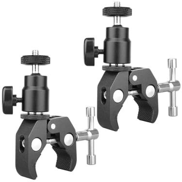 Imagem de KUNAL Suporte para câmera T Post com 2 peças, suporte de câmera T Post Trail ajustável em 360°, acessórios para câmeras de fácil instalação, compatibilidade versátil para fotografia esportiva, mesa