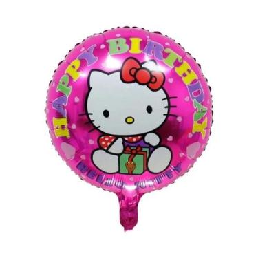 Imagem de Balões De Folha Hello Kitty Pacote Com 5 Decoração De Festa De Anivers
