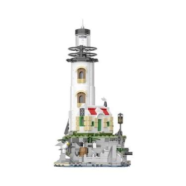 Imagem de Blocos De Montar Elétricos Luminosos 1092 Peças, Cabana De Pescador, E