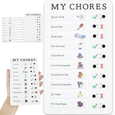 Imagem de Quadro plástico memorando, quadro de lista de verificação para trailer, quadro de notas reutilizável, ferramenta de lembrete, quadro de notas e mensagens para trailers, tarefas de crianças e cuidados