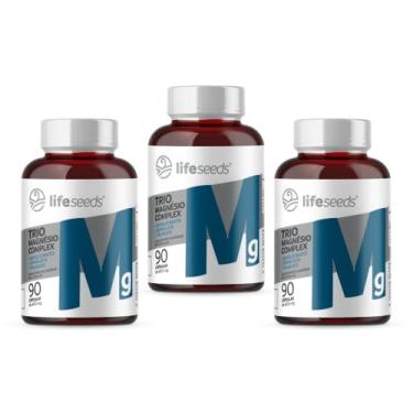 Imagem de Trio Magnésio Complex (Bisglicinato + Dimalato + Taurato) 350 mg - Alta Concentração - 3 Potes - 270 Cápsulas