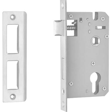 Imagem de Corpo do caixilho de porta de aço inoxidável de 148 mm, fechadura interna de madeira, 2 mecanismos de alavanca, alta segurança, 1 peça