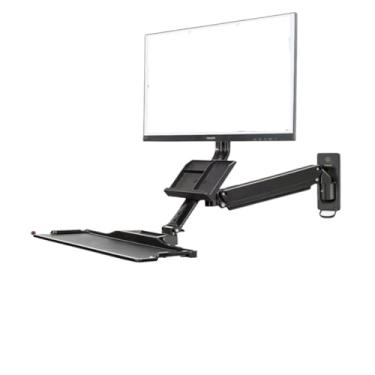 Imagem de BEGWVDJTP D32 Suporte de monitor de computador montado na parede braço telescópico giratório suporte de equipamento de mesa de monitoramento industrial