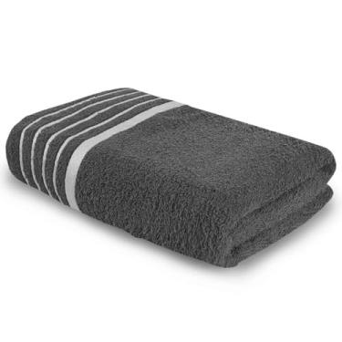 Imagem de Toalha de Banho Algodão Gigante Macia Felpuda 75x150cm Marrom – Super Absorvente e Confortável (Cinza,01 Toalha de Banho)