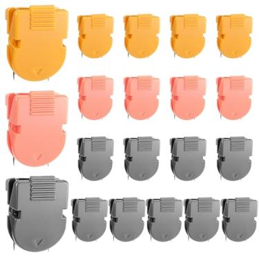 Imagem de Molain 20 clipes de cubículo, clipes de parede de painel de tecido de plástico multicolorido para pendurar notas, fotos, memorandos e cabos de dados