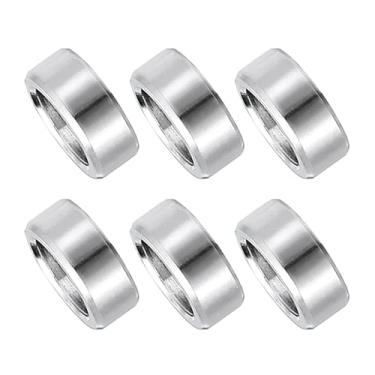 Imagem de Generic 6 espaçadores de aço inoxidável, 7 mm ID x 10 mm OD x 3 mm de altura 304 parafuso de bucha de aço inoxidável espaçador redondo não rosqueado para parafusos de 1/4 "M7 parafusos porcas