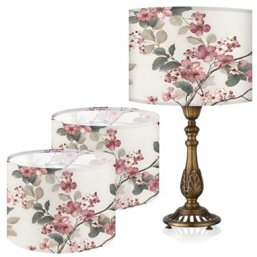 Imagem de Abajur de mesa, 33 cm L x 25 cm A impressão HD geométrico floral deixa abajur de mármore, abajures, decoração moderna de abajur para luminárias de mesa e chão (flor pequena, 33 cm L x 25 cm A)