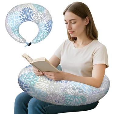 Imagem de Almofada de colo para leitura e jogos, almofadas de mesa de colo para crochê e artesanato com almofada de apoio de cotovelo e braço para uso ergonômico na cama e sofá