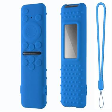 Imagem de Capa compatível com Samsung BN59-01432, capa de controle remoto, capa protetora de silicone à prova de choque antiderrapante, capa protetora (azul celeste)