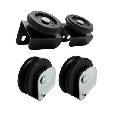 Imagem de Kit Roldana Inferior E Superior Para Janela Correr Aço 37Mm