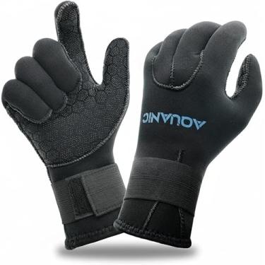 Imagem de Rigrig Luvas de neoprene impermeáveis de 3 mm espessas (com bolsa de armazenamento à prova d'água gratuita) - Luvas quentes de 5 dedos para mergulho, surfe, pesca no gelo e esportes de inverno
