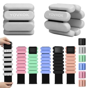 Imagem de Pesos de pulso, pesos de tornozelo ajustáveis de silicone para mulheres e homens – Fortalece os braços e as pernas, ideal para treino de academia em casa, corrida, ioga, pilates, barra, exercício