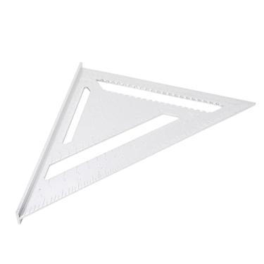 Imagem de Mingzhe Régua Métrica Imperial de Liga de Alumínio, Escala Clara, Alta Precisão, Fácil Ler, Engenheiro, Carpinteiro, Ferramenta Layout, Artistas Amadores (Branco Prateado)