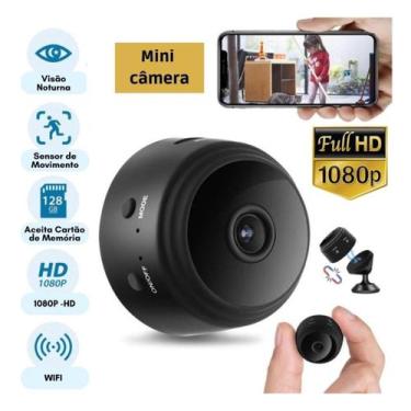 Imagem de Mini Câmera A9 WiFi Full HD 1080P com Áudio Visão Noturna Sensor de Mo