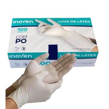 Imagem de Luvas Descartáveis Inoven Látex C/pó C/100unidades, PP