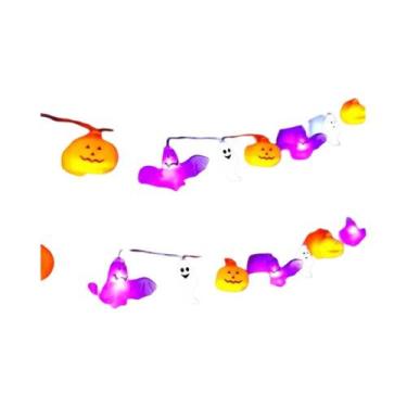 Imagem de Luzes De Cordão De Halloween 10 20 40 LEDs Operadas Por Bateria Abóbor
