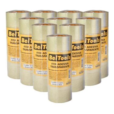 Imagem de Kit 50 Fita Adesiva Transparente 48mm x 40 Metros Beltools