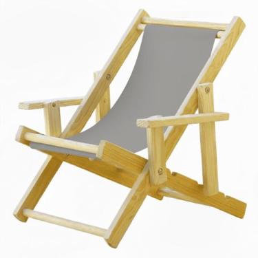 Imagem de INFANTIL - Cadeira Espreguiçadeira Dobrável Infantil Madeira Maciça Na