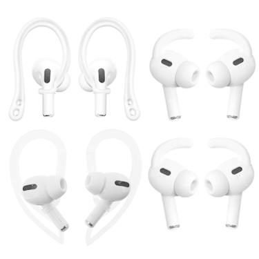 Imagem de ALXCD Ganchos de ouvido compatíveis com AirPods Pro 3 2025, 1 par de ganchos macios ajustáveis, 2 pares de ganchos de silicone, 1 par de ganchos de silicone, compatível com AirPods Pro 3 112 branco