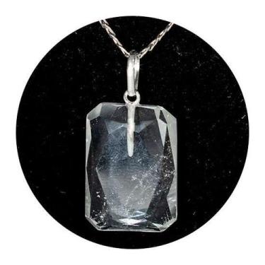 Imagem de Colar Cristal Facetado Manual Prata 950 Pino e Perinha - CristaisdeCur