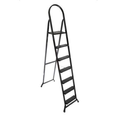 Imagem de Escada 7 Degraus Para Uso Doméstico Dobrável Ferro Aço - Utilaço, Pret