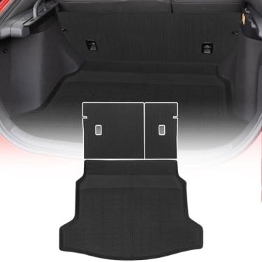 Imagem de ZQULOYO Forro de carga Tapete de encosto para Honda Civic Hatchback Acessórios 2022-2025 com gancho e laço Tapete traseiro para porta-malas protetor de capa traseira para todos os climas