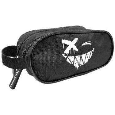 Imagem de Estojo Escolar Espaçoso Resistente Faculdade Moderno Carinha PV Tamanho:Único;Genero:Unissex;Cor:-Unissex